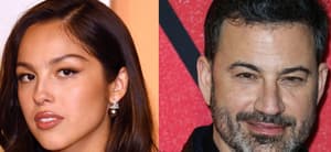 Olivia Rodrigo (left) Jimmy Kimmel (right)