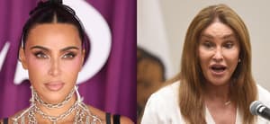Photo collage of Kim Kardashian and Caitlyn Jenner.