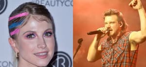 Photo collage of Hayley Williams and Morgan Wallen.