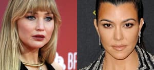 Jennifer Lawrence (left) Kourtney Kardashian (right)