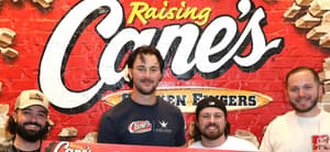 Paul Skenes and veterans at Raising Cane's
