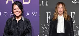 A photo collage of Crystal Minkoff and Ashley Tisdale