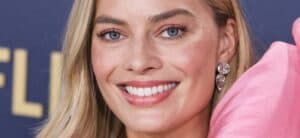 Margot Robbie close up and smiling