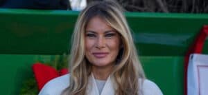 Melania Trump at White House Christmas Tree Arrival