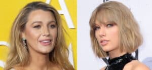 A photo collage of Blake Lively, Taylor Swift