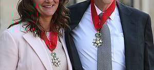 Bill Gates and Melinda Gates receive the Commander of the Legion of Honor