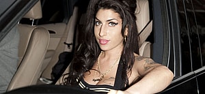 Amy Winehouse leaving a Central London hotel ahead of the premiere of 'Going The Distance' London, England