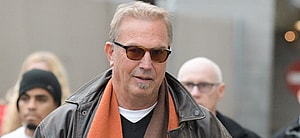Kevin Costner is seen arriving at 'Jimmy Kimmel Live' in Los Angeles