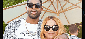 Tristan Thompson with his mom Andrea Thompson