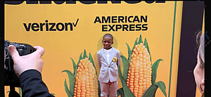 Corn Kid on the red carpet for "Shucked"