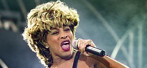 Legendary singer Tina Turner who has died today Wednesday pictured in 2000 on her Twenty Four Seven Tour at Hampden Park Glasgow