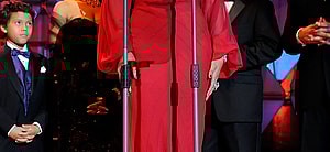 Singer Beyonce Knowles receives an honorary award from the Miami Children apos s Hospital Foundation