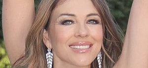 Elizabeth Hurley smiles outdoors
