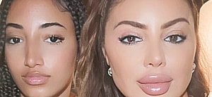 Larsa Pippen posing with Sophia Pippen