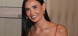 Demi Moore in a red dress