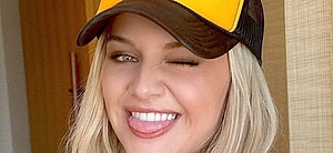 Kelsea Ballerini winking close up