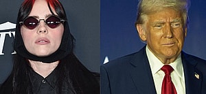 Billie Eilish (left) Donald Trump (right)