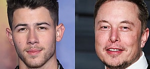 Nick Jonas, Elon Musk, photo collage