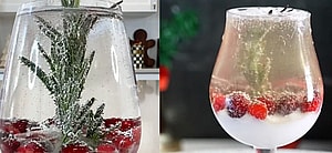 Snow globe cocktails