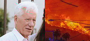 James Woods, Pacific Palisades Wildfire photo collage