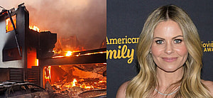 Wildfires burning house (left) Candace Cameron Bure (right)
