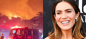 California wildfires (left) Mandy Moore (right)