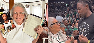 NBA fans meeting players