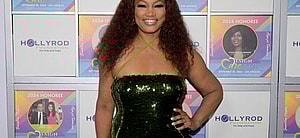 Garcelle Beauvais posing on the red carpet.