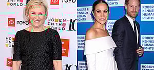 Tina Brown and Meghan Markle, Prince Harry photo collage