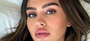 Amelia Hamlin on a pillow