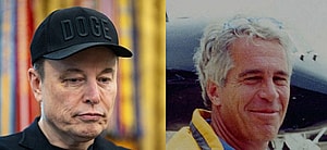 Elon Musk, Jeffrey Epstein photo collage