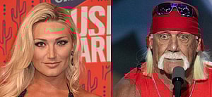 Brooke Hogan (left) Hulk Hogan (right)