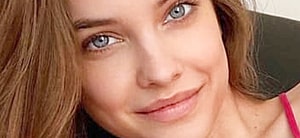 Barbara Palvin smiling close up