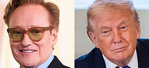 Conan O'Brien (left) Donald Trump (right)