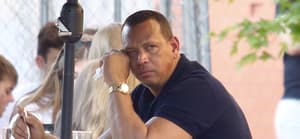 Alex Rodriguez looks sad as he eats alone at Bar Pitti Restaurant in NYC