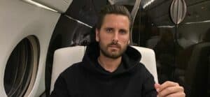 A photo of Scott Disick in a private plane