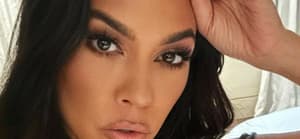 Kourtney Kardashian takes a selfie.