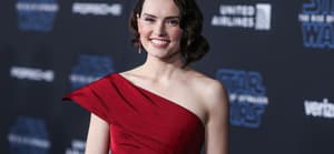 Daisy Ridley wearing an Oscar de la Renta dress arrives at the World Premiere Of Disney's 'Star Wars: The Rise Of Skywalker'