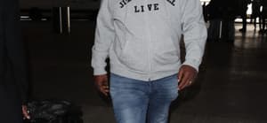 Mike Tyson is seen at LAX in Los Angeles, California.