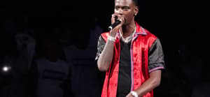 A photo showing Young Dolph performing at Memphis Madness