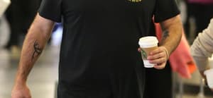 Willie Robertson walking through airport