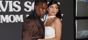 Travis Scott and Kylie Jenner at the Travis Scott Look Mom I Can Fly Premiere