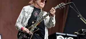 Neil Young performing at British Summertime 2019