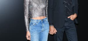 Zoe Kravitz and Lenny Kravitz attend the Saint Laurent show as part of the Paris Fashion Week Womenswear Fall/Winter 2020/2021