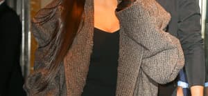 Kim Kardashian seen wearing thigh-high boots while leaving her hotel in New York City on Nov 02 2021