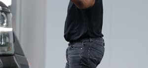 Newly single Kanye West and girlfriend Chaney Jones leave their hotel in Miami and are followed by a pretty blonde who also traveled with them in Miami