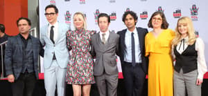 Johnny Galecki, Jim Parsons, Kaley Cuoco, Simon Helberg, Kunal Nayyar, Mayim Bialik, and Melissa Rauch. The Cast Of "The Big Bang Theory" Places Their Handprints In The Cement held at TCL Chinese Theatre IMAX.