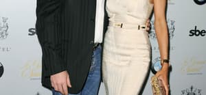 Lenny Hochstein and Lisa Hochstein at the Grand Opening of SLS Hotel South Beach