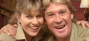Terri Irwin & Steve Irwin smiling