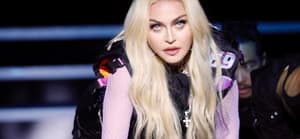 Madonna performing at the Sandbox pride Nyc show